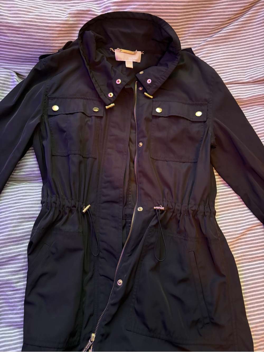 Michael Kors Black Utility Anorak Jacket